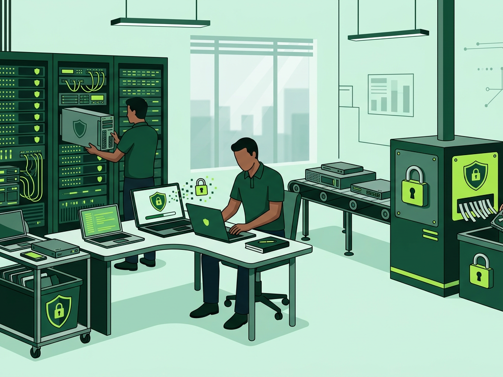 Secure IT asset retirement: enterprise hardware and data-safe disposition